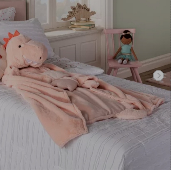 DINOSAUR Pink Hooded Blanket 🦕 - Picture 2 of 10